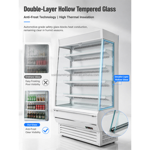 2-meter vertical air curtain cabinet commercial air-cooled frost free fruit and vegetable fresh-keeping <b>refrigerator</b> - Product Image 3