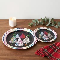 Assiettes en papier jetables haut de gamme, design élégant, logo personnalisé, fournitures de table pour fêtes, festivals, Noël, événements, certifiées BSCI