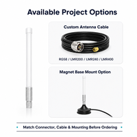 Antenne WiFi omnidirectionnelle extérieure en fibre de verre 2,4/5,8 GHz IP67 avec connecteur N 50 Ohm Gain 5/8dBi