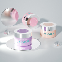 15ml, 30ml, 50ml, 80ml, 100ml, emballage cosmétique, conteneur de beurre pour le corps, pot de crème de lotion pour le corps en plastique pet rose avec couvercle en plastique