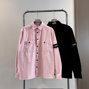 Veste Chemise en Velours Côtelé Haut de Gamme Design Luxe 26SS, Décontractée et Tendance, à Manches Longues et Boutonnée pour <span class=keywords><strong>Homme</strong></span> - Product Image 1