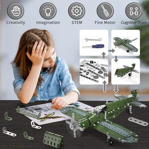 2024 Top Building Assembly <strong>Science</strong> Toys Set Metal Airplane Aircraft <strong>Model</strong> Set Kids DIY Building Stem <strong>Projects</strong> Toys Air Plane - Product Image 2