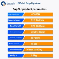 Kepala Pengelasan Multi-Proses Laser Genggam Weiye SUP22C Super Powerful Baru, 4 Mode Terintegrasi dengan Sensor Panas Bawaan 220V 1