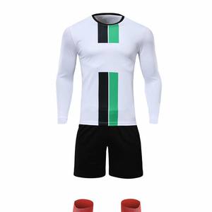 Set Uniforme da Calcio in Rete per Adulti e Bambini, Maglia a Maniche Lunghe con Colletto Alto, Personalizzabile per Allenamento Autunnale - Product Image 2