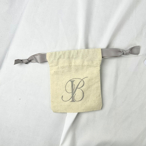 Wholesale Recyclable Cotton Canvas Drawstring Bags with Custom Logo and Brand Options for Jewelry <b>Watches</b> Earrings - Product Image 4