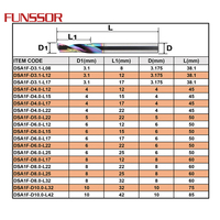 Fraise à queue en carbure à une dent, revêtement DLC pour fraisage CNC de l'aluminium, queue de 3,175 mm
