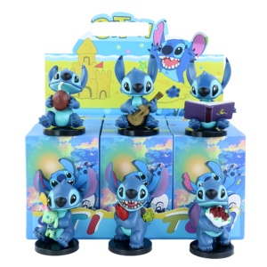6 Styles Figurines Boîte Mystère Thème Été Japonais Mignonnes Créatures Bleues en PVC Échelle 1/48 Décoration <span class=keywords><strong>Maison</strong></span> Faible MOQ Lot de 5 Livraison Rapide - Product Image 1