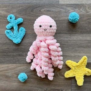 Gran oferta, juguetes personalizados de animales marinos de ganchillo, tejido a mano caballito de mar, medusas, <span class=keywords><strong>Beluga</strong></span>, ballena, estrella de mar, <span class=keywords><strong>Animal</strong></span> del océano, juguetes de peluche de ganchillo - Product Image 2