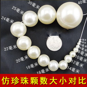 Multicolor Imitation Pearl Round Beads 4-12mm For Jewelry Making Plastic Resin Loose Pearls Half A Catty Wholesale - Product Image 2