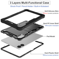 Casing Tahan Guncangan Heavy Duty untuk Xiaomi Redmi Pad Pro 12.1 Inch Pelindung Tablet dengan Penyangga yang Kokoh