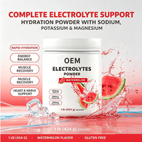 Complément en poudre d'électrolytes 500 mg de sodium, 400 mg de potassium, 100 mg de magnésium pour boisson hydratante