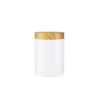 Vente flash : pot en plastique transparent avec couvercle en bois, 100 ml, 200 ml, 250 ml, 150 ml, 500 ml, récipient vide pour crème pour le visage, poudre cosmétique
