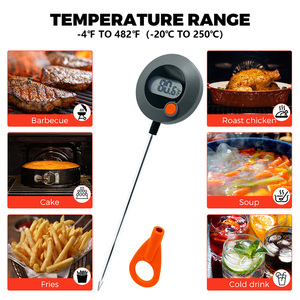 ABS Circular LCD Display Digital <strong>Cooking</strong> <strong>Thermometer</strong> Stainless Steel Probe for Kitchen &amp; Household Use for Food BBQ <strong>Thermometer</strong> - Product Image 4