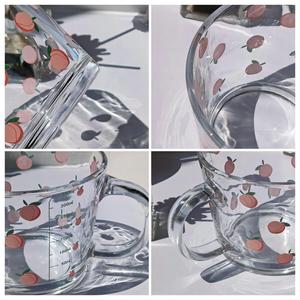 Tasse en verre à poignée de 350ml, tasse à lait pour petit déjeuner, tasses à café mignonnes pour bureau et maison - Product Image 6