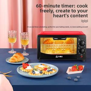 <span class=keywords><strong>Horno</strong></span> Eléctrico de 12L de Acero Inoxidable con Protección Contra Sobrecalentamiento, Mini <span class=keywords><strong>Horno</strong></span> Doméstico Multifunción para Hornear Tartas de Huevo - Product Image 5