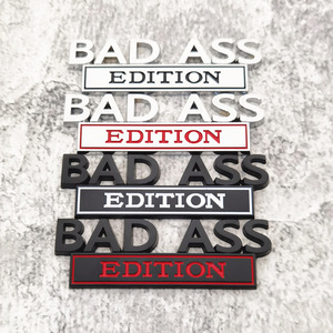 Logo dell'auto BAD ASS leaf plate logo metal EDITION body sticker tail logo - Product Image 1