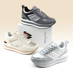 Nouvelles baskets <span class=keywords><strong>compensées</strong></span> pour femmes Wedge <span class=keywords><strong>Tennis</strong></span> antidérapant femmes mode baskets grosses chaussures chaussures décontractées femmes marche Style chaussures - Product Image 1