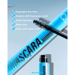 QL Waterproof & Curling <b>Mascara</b> delivers long-lasting, chemical-free black curls with a creamy texture Halal-certified for safe - Product Image 4