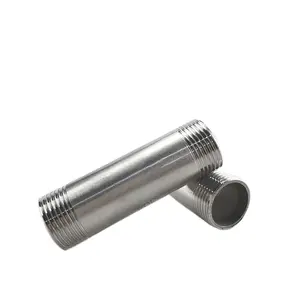 Materiales de construcción Swage Nipple 3/4 pulgadas Tubo roscado de acero galvanizado prepintado con acoplamiento Tubo soldado de acero al carbono