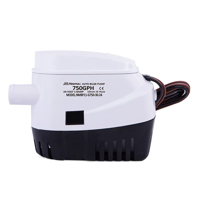 Bomba de água submersível automática, bomba de água submersível de dc12v/24v 600/750/1100gph com interruptor de flutuação de equipamentos marinhos