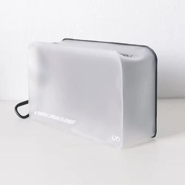 TSA Approved Waterproof Travel Organizer Portable Makeup Storage Pouch Frosted Cosmetic Bag