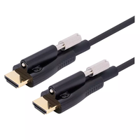 Câble optique actif ZSWinner WS-8700 4K A-A 10 Gbit/s USB 3.1/3.2 Gen 2 Type-C 100W 5A avec alimentation par vis pour caméra et ordinateur, gaine PVC/TPE