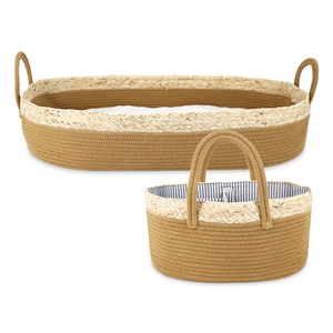 Cesta de cambio de bebé plegable ovalada Premium para recién nacidos - Product Image 1
