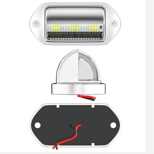 ไฟส่องป้ายทะเบียน LED QIDEWIN 6-LED ไฟทำงานด้านข้างรถบรรทุกอะลูมิเนียม สำหรับการติดตั้งเพิ่มเติมและอัปเกรด - Product Image 4