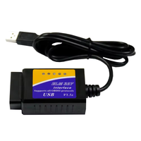 V04HU-1 OBD2 USB 扫描仪 V1.5 ELM327 汽车 OBD 读码器 适用于 Windows 的车辆发动机故障诊断工具