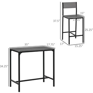 Mesa <span class=keywords><strong>de</strong></span> comedor industrial gris moderno, <span class=keywords><strong>Taburetes</strong></span> <span class=keywords><strong>de</strong></span> Bar, sillas <span class=keywords><strong>de</strong></span> mesa <span class=keywords><strong>de</strong></span> <span class=keywords><strong>cocina</strong></span> <span class=keywords><strong>de</strong></span> espacio pequeño para <span class=keywords><strong>Amazon</strong></span>, Comercio Exterior transfronterizo alto - Product Image 4