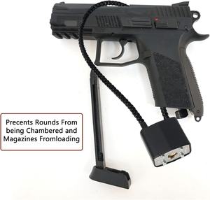 Candado de cable de pistola de gatillo de alambre reiniciable de alta calidad multicolor al por mayor con cable de acero de 11'' - Product Image 4