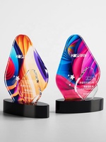 Vente en gros 2024 Nouveau design Plaque de trophée en forme de bateau à voile Plaque en cristal personnalisée trophée pour souvenir