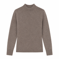 Nouvelle Collection 2026 – Pull Coréen Chic à Col Semi-Montant en Maille Douce et Respirante pour Femme – Coupe Slim – Idéal Automne Hiver – Couche de Base Fine