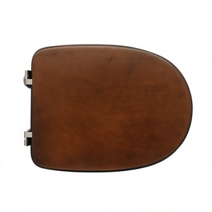 Asiento de inodoro para Cesame Aretusa, forma de jarrón, nogal oscuro, con bisagras de paso. - Product Image 3