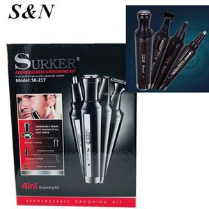 S N Surker Rechargeable Grooming <b>Kit</b> 4 In 1 <b>Electric</b> Trimmer For Men Facial Hair Beard Nose Ear Trim - Product Image 1