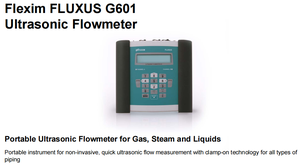 Portable Flexim FLUXUS G601 Ultrasonic Smart Flowmeter Stainless Steel Plastic Oil Water Gas Meter for Air - Product Image 2
