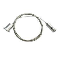 Kit de suspension réglable en câble d'acier nickelé avec pince en laiton et fixation au plafond, fabricant OEM certifié ISO