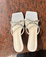 Nouvelles Chaussures de Créateur Zapatos Mujer – Sandales à Talons en Satin et Strass, Personnalisables avec Logo, Vente en Gros, Escarpins d'Été Sexy, Sandales et Mules