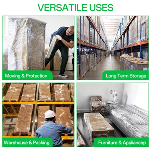 Sức Mạnh Công Nghiệp 1500ft Rõ Ràng Căng Bọc Cuộn 80 Đo Nhiệm Vụ Nặng Nề Nhựa Mềm Độ Cứng Cho <span class=keywords><strong>Pallet</strong></span> Gói Và Vận Chuyển - Product Image 6