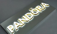 Panneau d'affichage LED acrylique étanche pour bâtiment, lettres en relief lumineuses, lettres 3D imprimées, lettres frontales en métal inoxydable