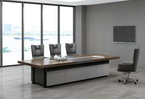 50mm kalınlık en şık Modern ofis kurulu toplantı odası 10 ila 12 kişi konferans masası - Product Image 4