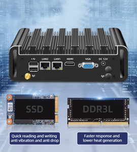 Aluminiumlegierung Gehäuse Industrieller Mini-PC Lüfterlos Leises Design Windows 11 Intel Core I5-4300U Dual-Core Embedded PC Computer - Product Image 5