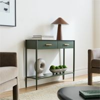 Table minimaliste intérieur salon meubles cadre tiroirs spacieux utiliser stockage laiton matériel entrée Console Tables