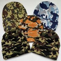 Gorro de Punto Jacquard con Camuflaje, Unisex, para Hombre y Mujer, para Viajes al Aire Libre, Cálido para el Invierno