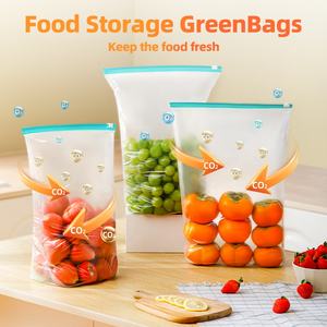 Tas penyimpanan portabel PE, 1 kotak Set menjaga kesegaran Ziplock untuk buah & sayuran Sandwich untuk penggunaan Rumah & Dapur 15 buah - Product Image 6