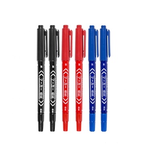 Оптовая продажа, Классическая Высококачественная Водонепроницаемая Перманентная маркерная ручка с двумя головками для офиса и школы - Product Image 6