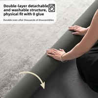Tapis de grande surface à toucher premium, couvrant entièrement le sol, pour salons et chambres, détachable, lavable et lavable en machine