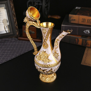 Service à vin Baijiu de style antique, tasses classiques haut de gamme, bouilloires domestiques de luxe léger, décorations anciennes - Product Image 4