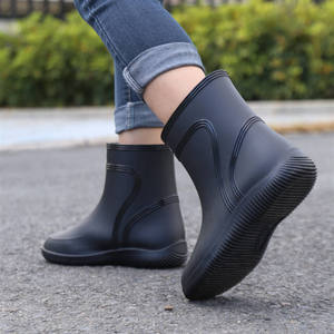 Moda Pvc stivali da lavoro pioggia impermeabili uomo pioggia scarpe di altezza media per gentiluomini - Product Image 5