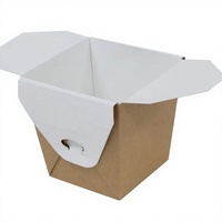 Boîtes alimentaires en papier jetables compactes avec gaufrage et estampage personnalisé pour les petites portions de repas à emporter &amp;   Livraison à domicile